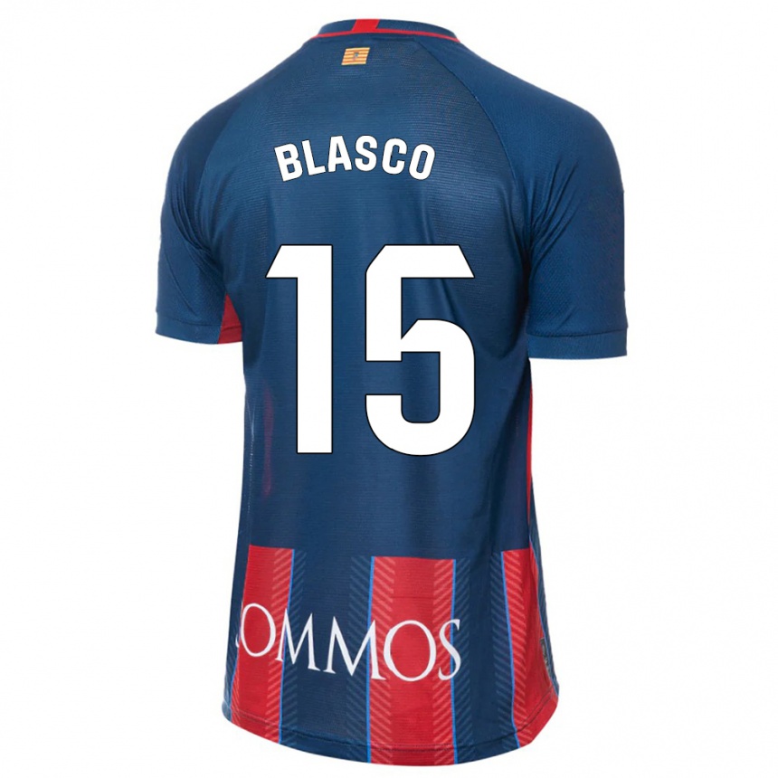 Kinder Fußball Jérémy Blasco #15 Marine Heimtrikot Trikot 2023/24 T-Shirt Luxemburg