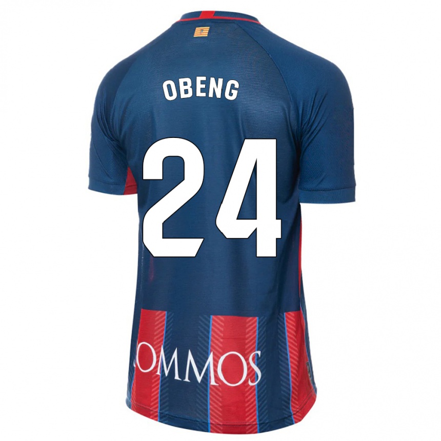 Kinder Fußball Samuel Obeng #24 Marine Heimtrikot Trikot 2023/24 T-Shirt Luxemburg