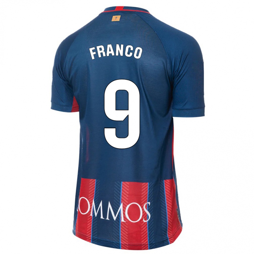 Kinder Fußball Santi Franco #9 Marine Heimtrikot Trikot 2023/24 T-Shirt Luxemburg