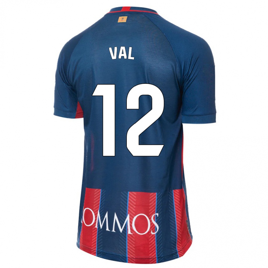 Kinder Fußball Ángel Val #12 Marine Heimtrikot Trikot 2023/24 T-Shirt Luxemburg