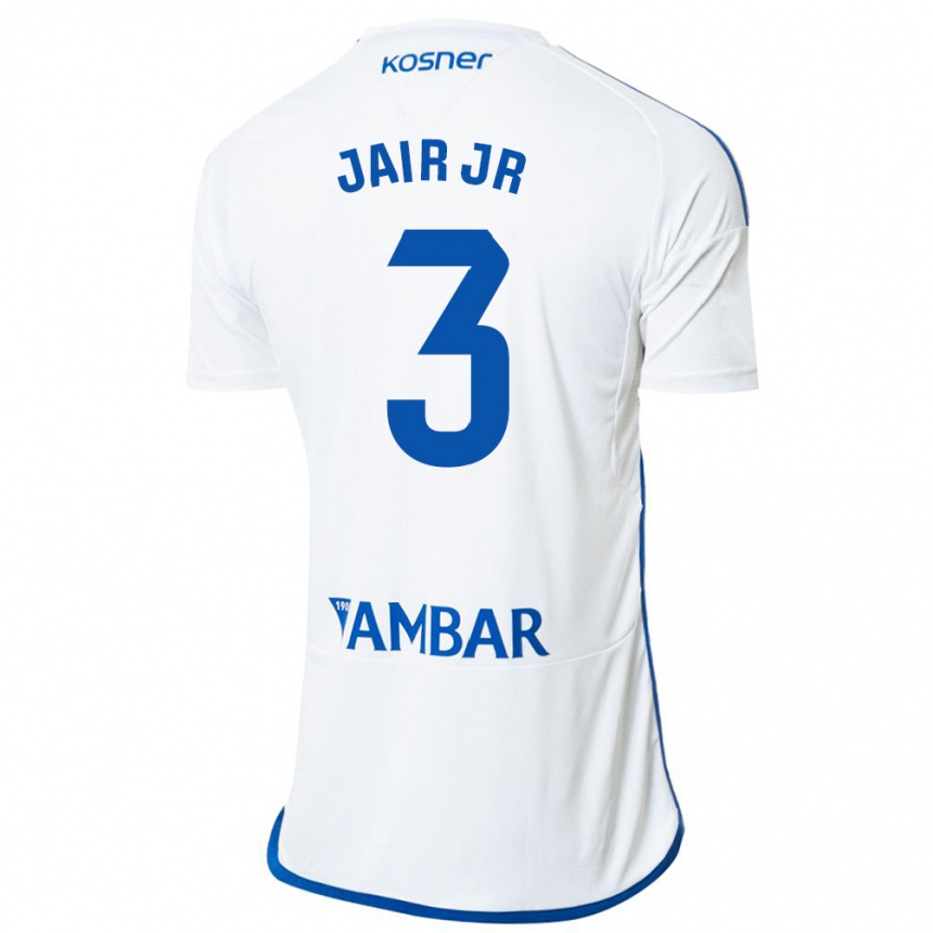 Kinder Fußball Jair Amador #3 Weiß Heimtrikot Trikot 2023/24 T-Shirt Luxemburg