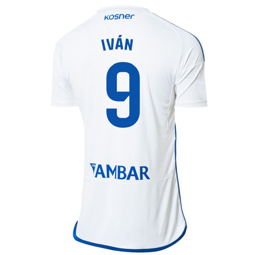 Kinder Fußball Iván Azón #9 Weiß Heimtrikot Trikot 2023/24 T-Shirt Luxemburg