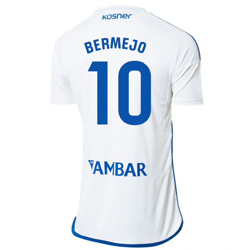 Kinder Fußball Sergio Bermejo #10 Weiß Heimtrikot Trikot 2023/24 T-Shirt Luxemburg