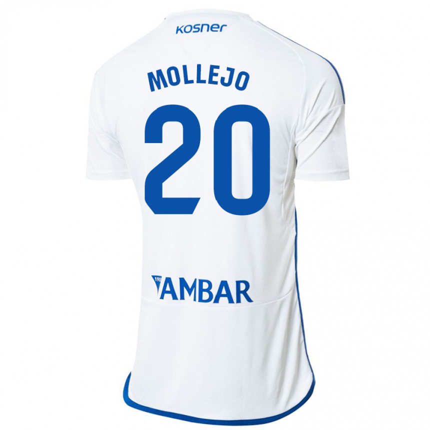 Kinder Fußball Victor Mollejo #20 Weiß Heimtrikot Trikot 2023/24 T-Shirt Luxemburg