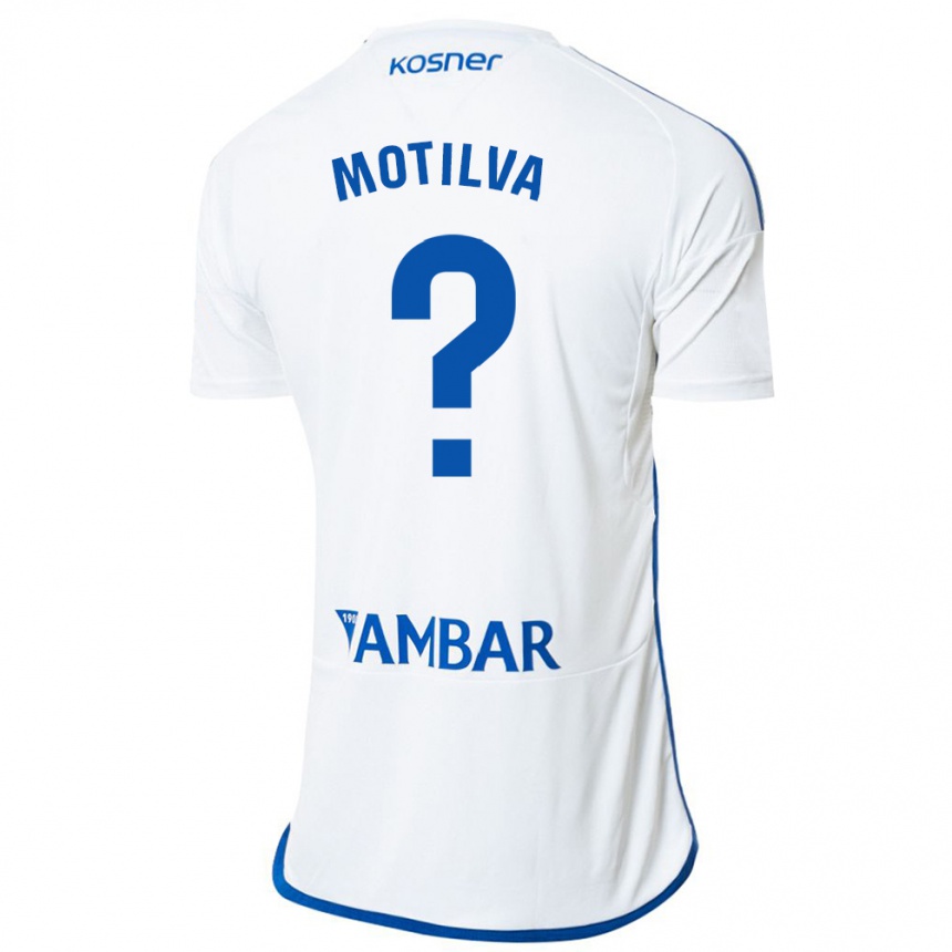 Kinder Fußball Adrián Motilva #0 Weiß Heimtrikot Trikot 2023/24 T-Shirt Luxemburg