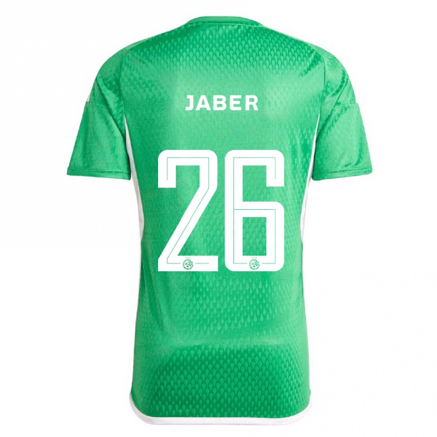 Kinder Fußball Mahmoud Jaber #26 Weiß Blau Heimtrikot Trikot 2023/24 T-Shirt Luxemburg