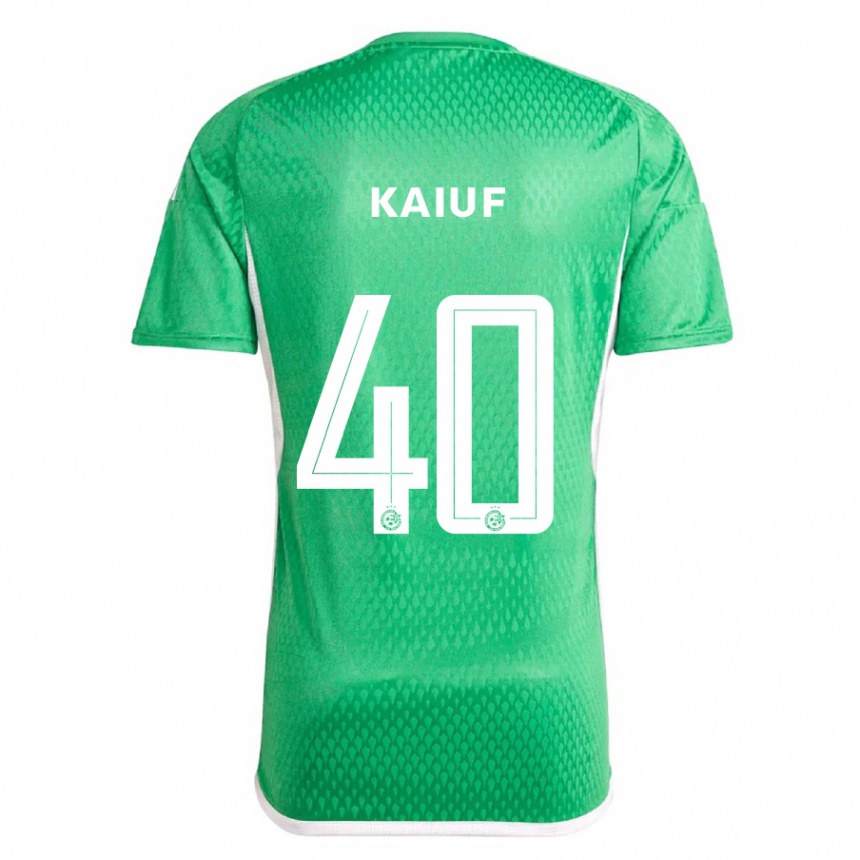 Kinder Fußball Sharif Kaiuf #40 Weiß Blau Heimtrikot Trikot 2023/24 T-Shirt Luxemburg