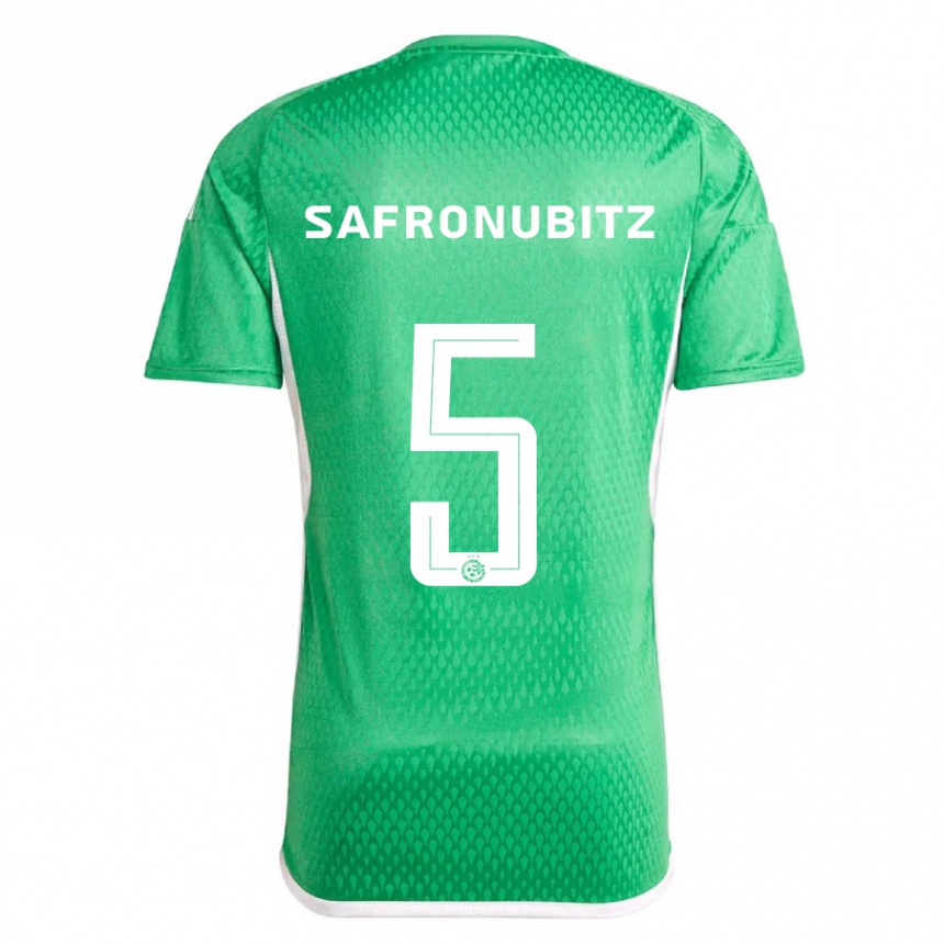 Kinder Fußball Dan Safronubitz #5 Weiß Blau Heimtrikot Trikot 2023/24 T-Shirt Luxemburg