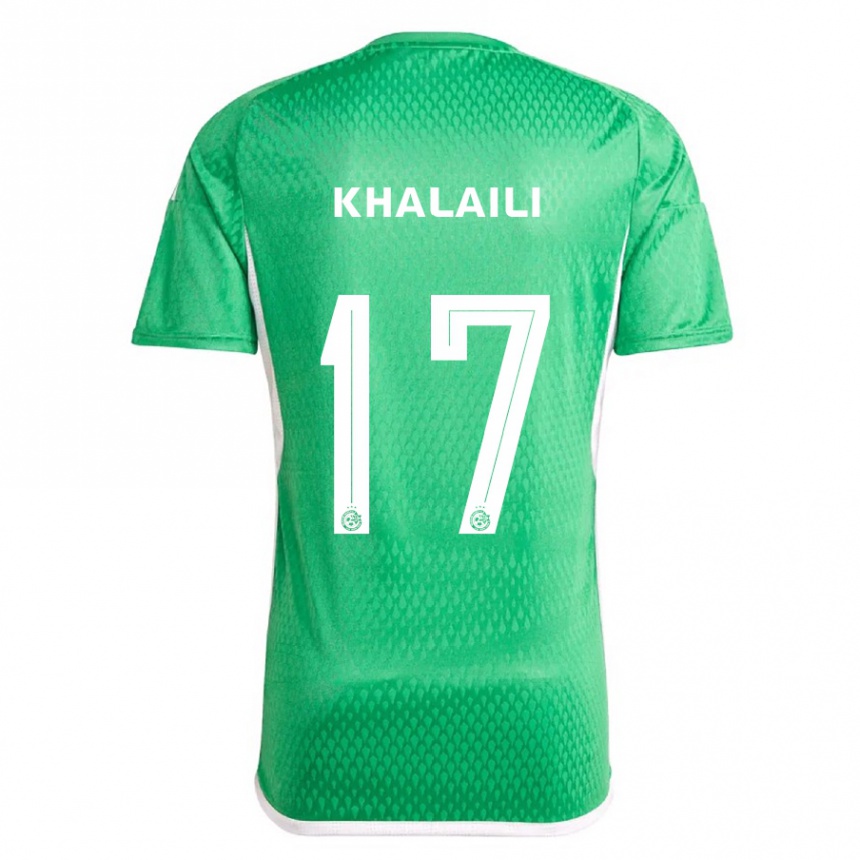 Kinder Fußball Iyad Khalaili #17 Weiß Blau Heimtrikot Trikot 2023/24 T-Shirt Luxemburg