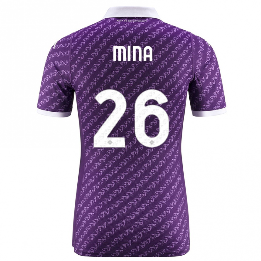 Kinder Fußball Yerry Mina #26 Violett Heimtrikot Trikot 2023/24 T-Shirt Luxemburg