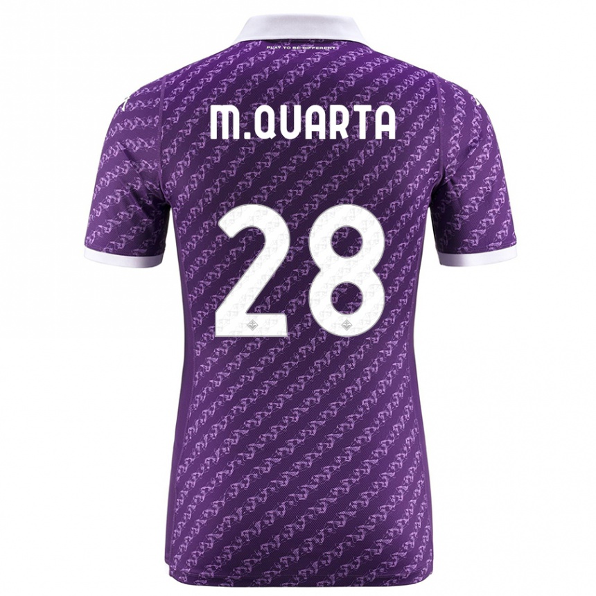 Kinder Fußball Lucas Martínez Quarta #28 Violett Heimtrikot Trikot 2023/24 T-Shirt Luxemburg