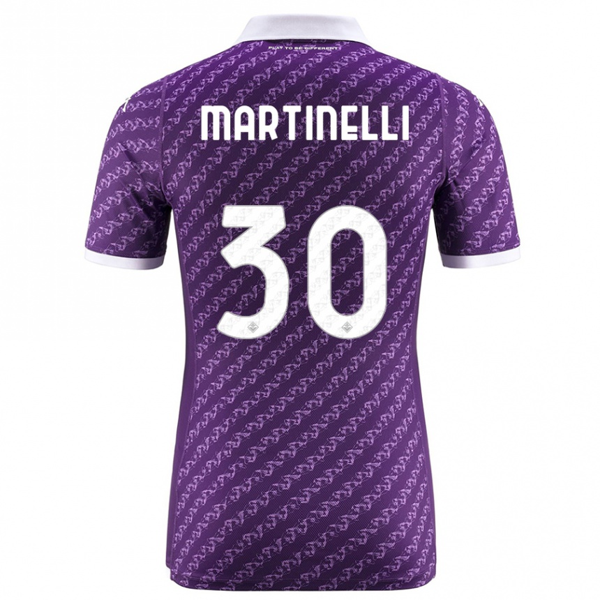 Kinder Fußball Tommaso Martinelli #30 Violett Heimtrikot Trikot 2023/24 T-Shirt Luxemburg