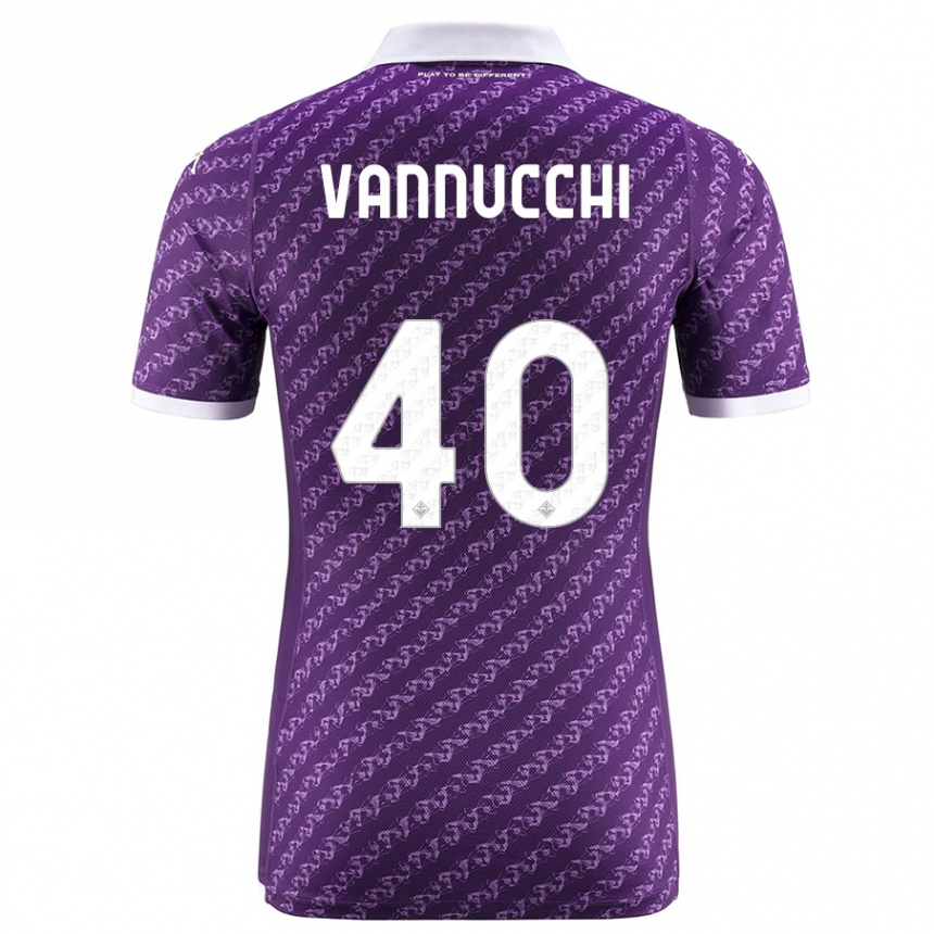 Kinder Fußball Tommaso Vannucchi #40 Violett Heimtrikot Trikot 2023/24 T-Shirt Luxemburg