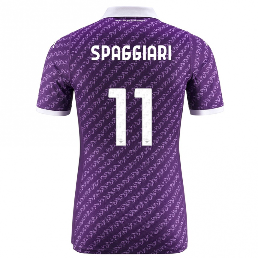 Kinder Fußball Riccardo Spaggiari #11 Violett Heimtrikot Trikot 2023/24 T-Shirt Luxemburg