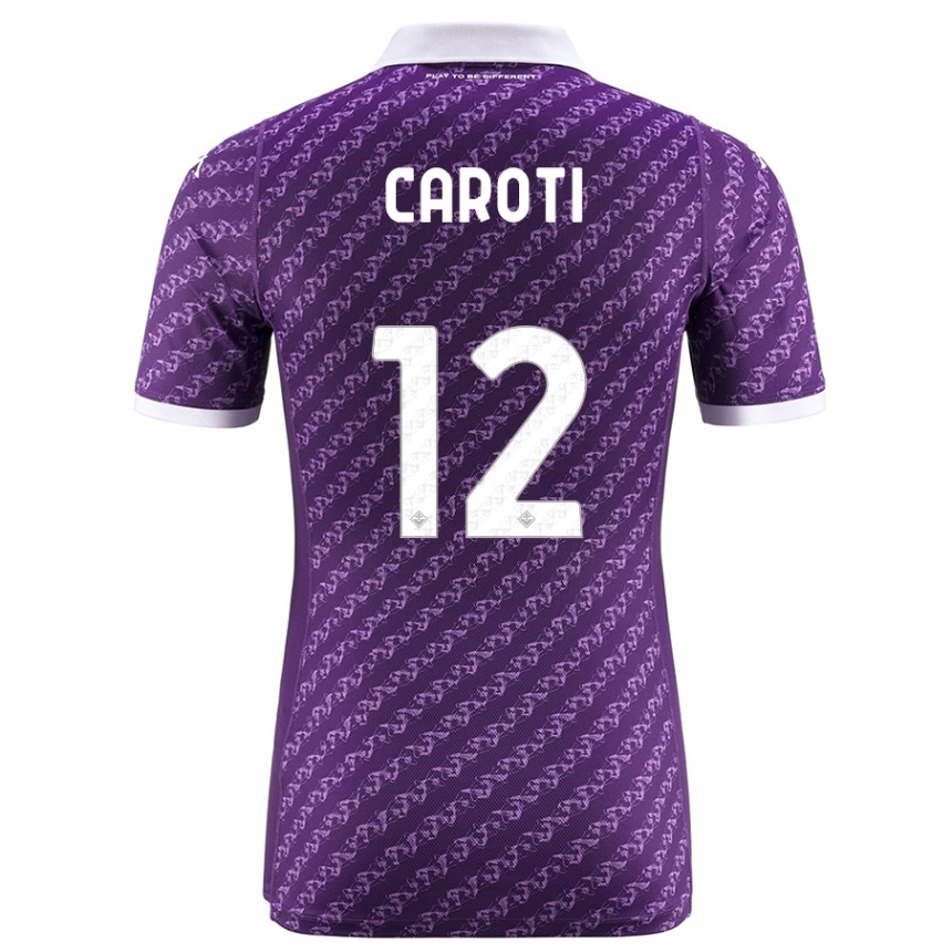 Kinder Fußball Filippo Caroti #12 Violett Heimtrikot Trikot 2023/24 T-Shirt Luxemburg