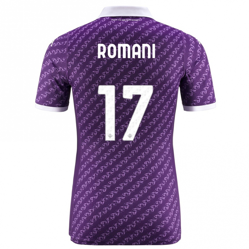 Kinder Fußball Lorenzo Romani #17 Violett Heimtrikot Trikot 2023/24 T-Shirt Luxemburg