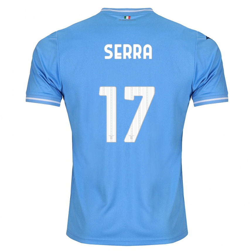 Kinder Fußball Federico Serra #17 Blau Heimtrikot Trikot 2023/24 T-Shirt Luxemburg