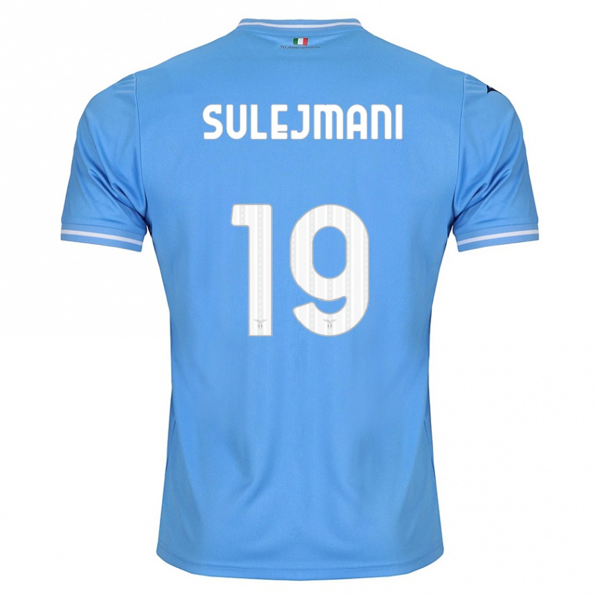 Kinder Fußball Flavio Sulejmani #19 Blau Heimtrikot Trikot 2023/24 T-Shirt Luxemburg