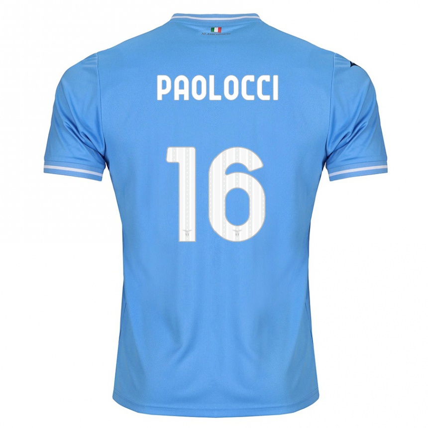 Kinder Fußball Gabriele Paolocci #16 Blau Heimtrikot Trikot 2023/24 T-Shirt Luxemburg