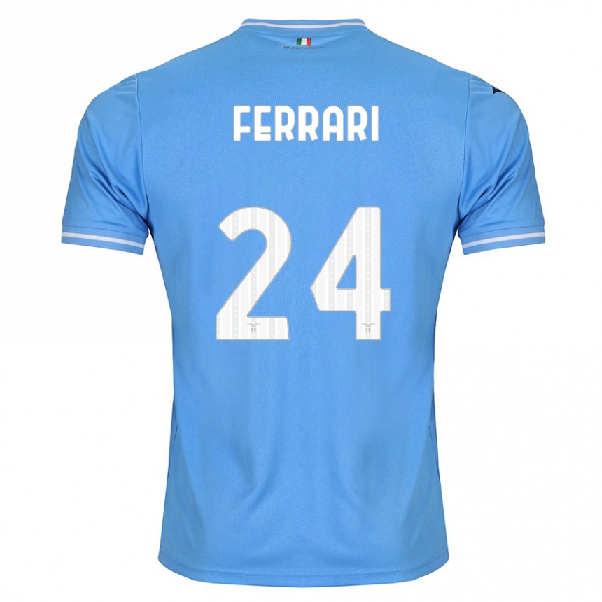 Kinder Fußball Lorenzo Ferrari #24 Blau Heimtrikot Trikot 2023/24 T-Shirt Luxemburg