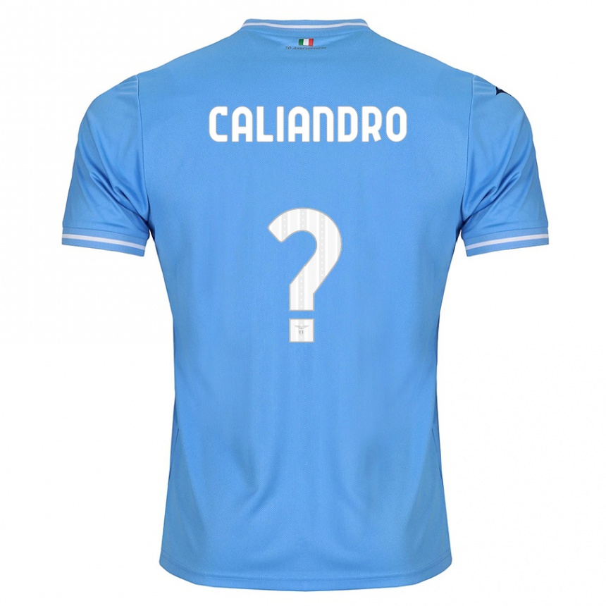 Kinder Fußball Stanislao Caliandro #0 Blau Heimtrikot Trikot 2023/24 T-Shirt Luxemburg