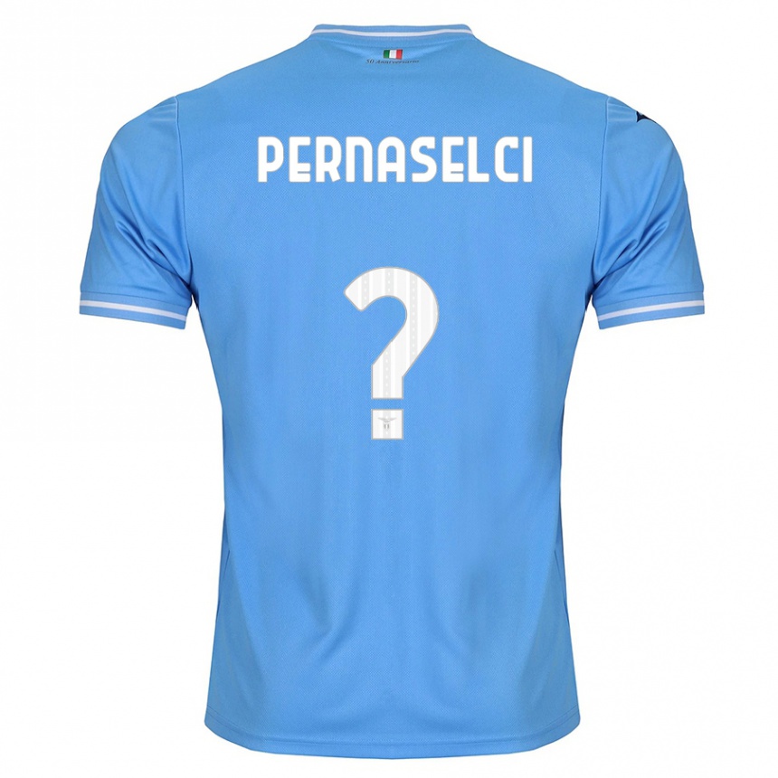 Kinder Fußball Leonardo Pernaselci #0 Blau Heimtrikot Trikot 2023/24 T-Shirt Luxemburg