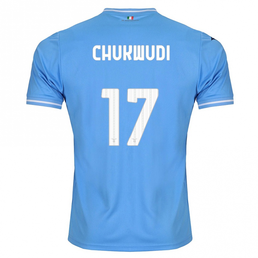 Kinder Fußball Ogonna Franca Chukwudi #17 Blau Heimtrikot Trikot 2023/24 T-Shirt Luxemburg