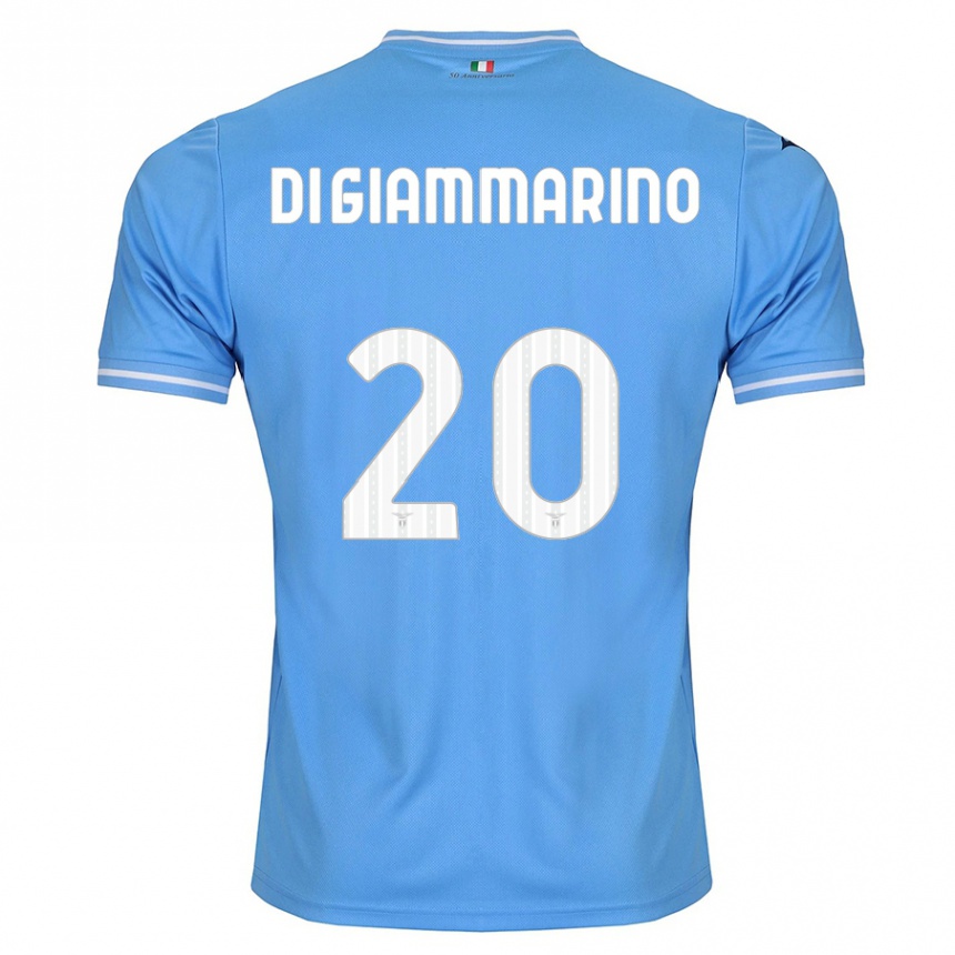 Kinder Fußball Virginia Di Giammarino #20 Blau Heimtrikot Trikot 2023/24 T-Shirt Luxemburg