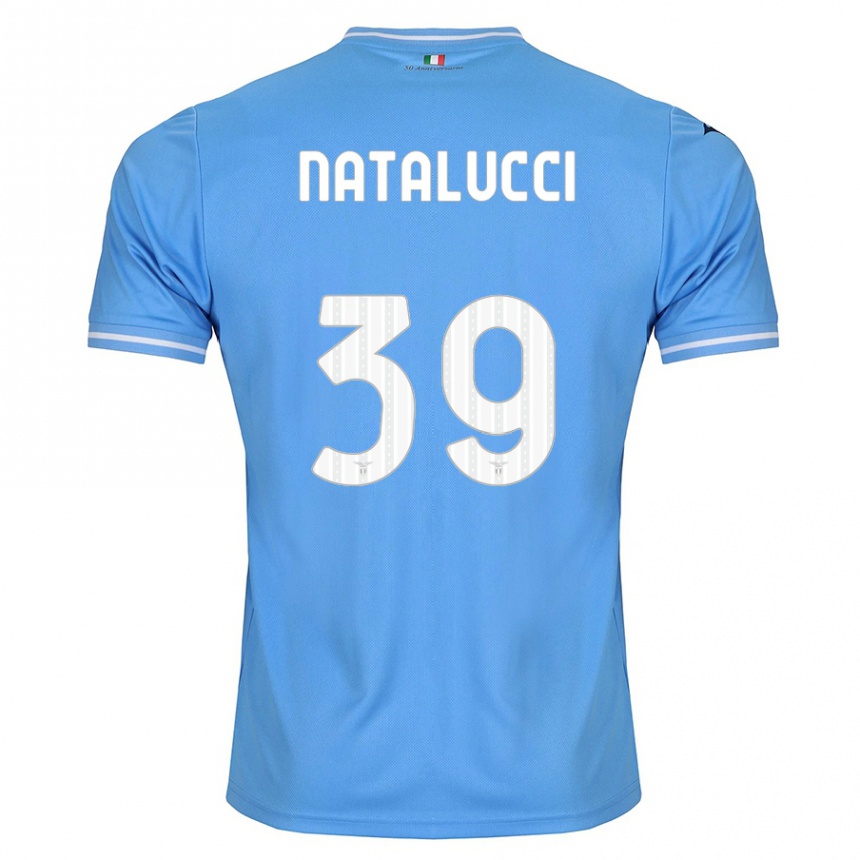 Kinder Fußball Serena Natalucci #39 Blau Heimtrikot Trikot 2023/24 T-Shirt Luxemburg