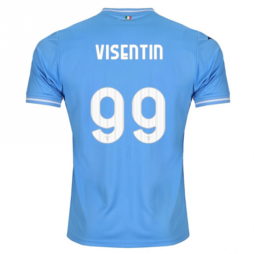 Kinder Fußball Noemi Visentin #99 Blau Heimtrikot Trikot 2023/24 T-Shirt Luxemburg