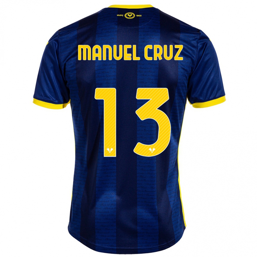 Kinder Fußball Juan Manuel Cruz #13 Marine Heimtrikot Trikot 2023/24 T-Shirt Luxemburg