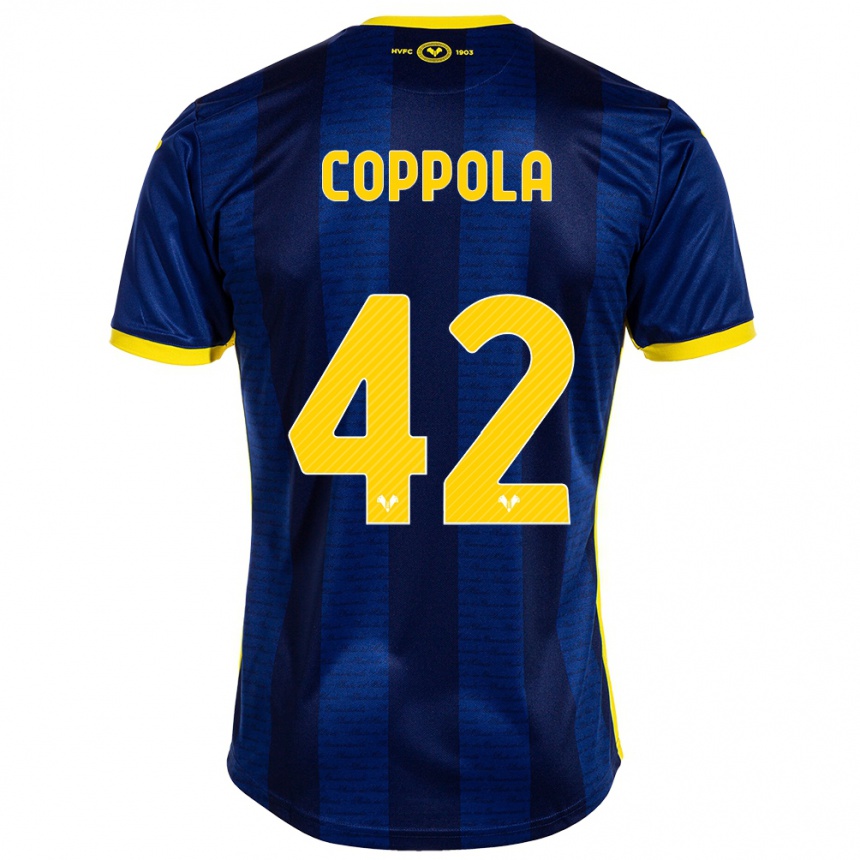 Kinder Fußball Diego Coppola #42 Marine Heimtrikot Trikot 2023/24 T-Shirt Luxemburg