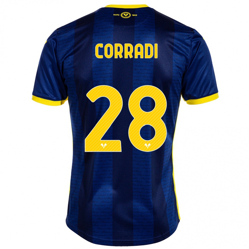 Kinder Fußball Christian Corradi #28 Marine Heimtrikot Trikot 2023/24 T-Shirt Luxemburg