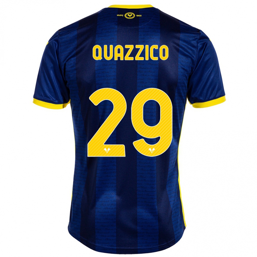 Kinder Fußball Francesca Quazzico #29 Marine Heimtrikot Trikot 2023/24 T-Shirt Luxemburg