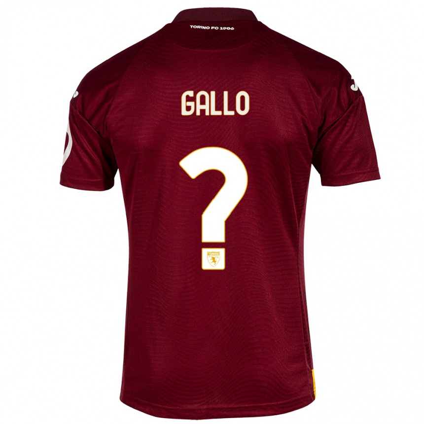 Kinder Fußball Tommaso Gallo #0 Dunkelrot Heimtrikot Trikot 2023/24 T-Shirt Luxemburg