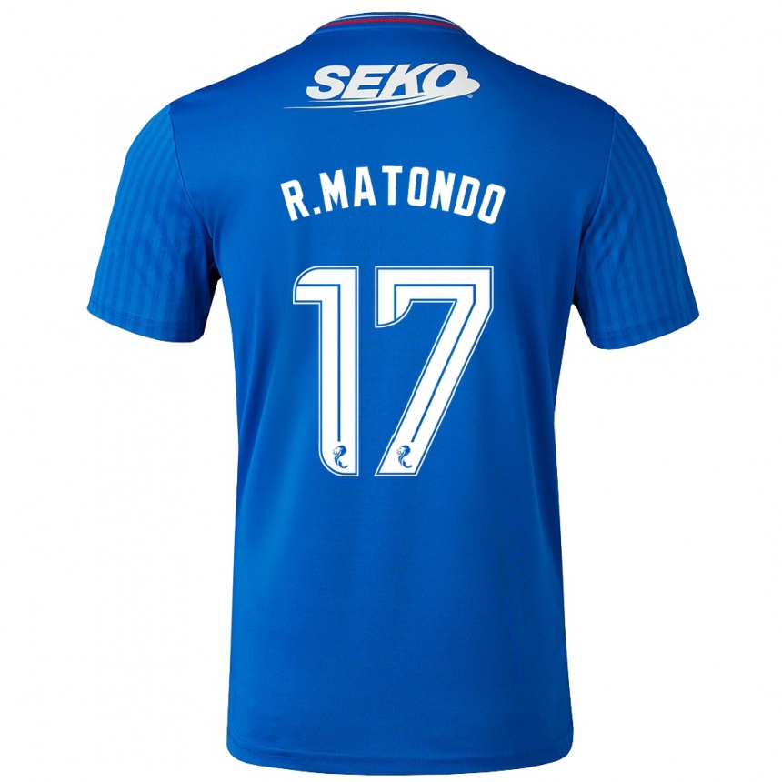 Kinder Fußball Rabbi Matondo #17 Blau Heimtrikot Trikot 2023/24 T-Shirt Luxemburg