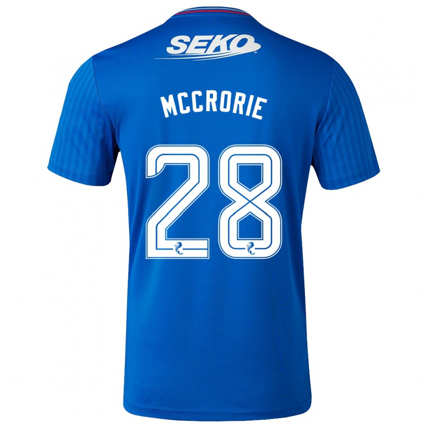 Kinder Fußball Robby Mccrorie #28 Blau Heimtrikot Trikot 2023/24 T-Shirt Luxemburg