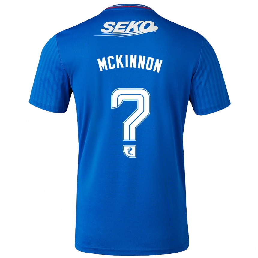 Kinder Fußball Cole Mckinnon #0 Blau Heimtrikot Trikot 2023/24 T-Shirt Luxemburg