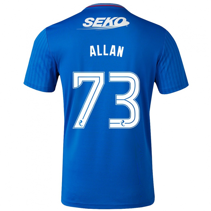 Kinder Fußball Connor Allan #73 Blau Heimtrikot Trikot 2023/24 T-Shirt Luxemburg