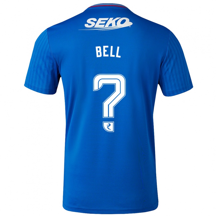 Kinder Fußball Cameron Bell #0 Blau Heimtrikot Trikot 2023/24 T-Shirt Luxemburg