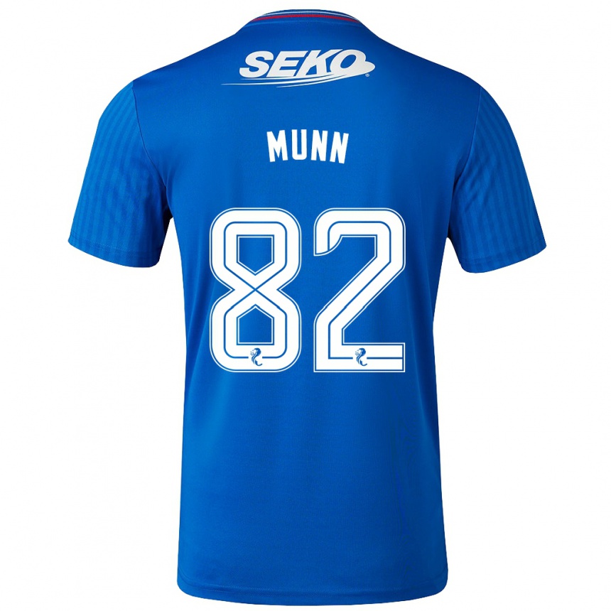 Kinder Fußball Mason Munn #82 Blau Heimtrikot Trikot 2023/24 T-Shirt Luxemburg