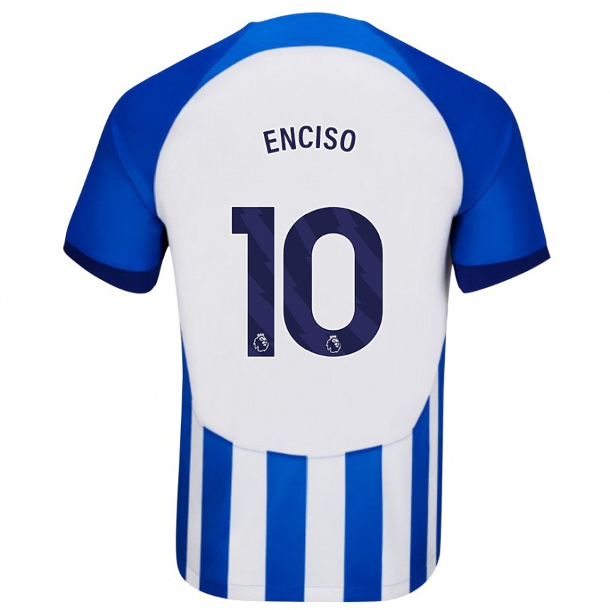 Kinder Fußball Julio Enciso #10 Blau Heimtrikot Trikot 2023/24 T-Shirt Luxemburg