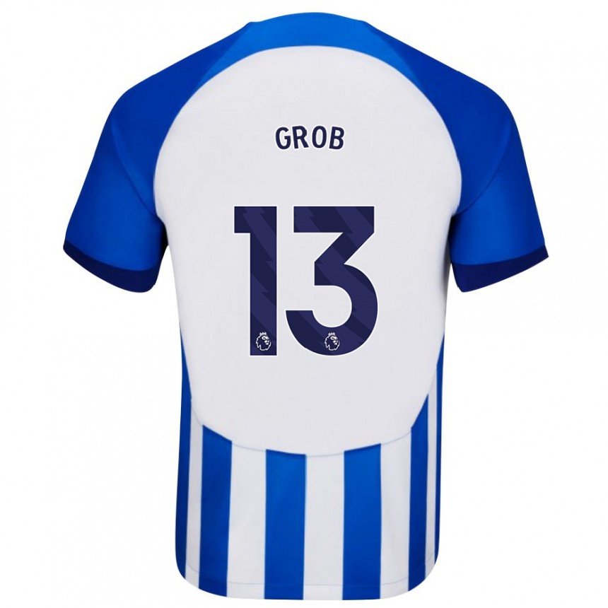 Kinder Fußball Pascal Groß #13 Blau Heimtrikot Trikot 2023/24 T-Shirt Luxemburg