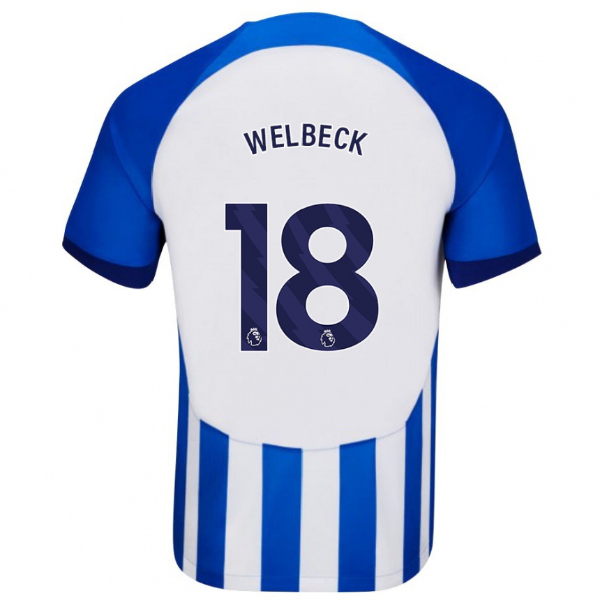 Kinder Fußball Danny Welbeck #18 Blau Heimtrikot Trikot 2023/24 T-Shirt Luxemburg