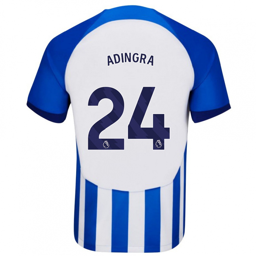 Kinder Fußball Simon Adingra #24 Blau Heimtrikot Trikot 2023/24 T-Shirt Luxemburg