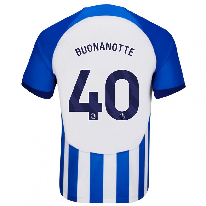 Kinder Fußball Facundo Buonanotte #40 Blau Heimtrikot Trikot 2023/24 T-Shirt Luxemburg