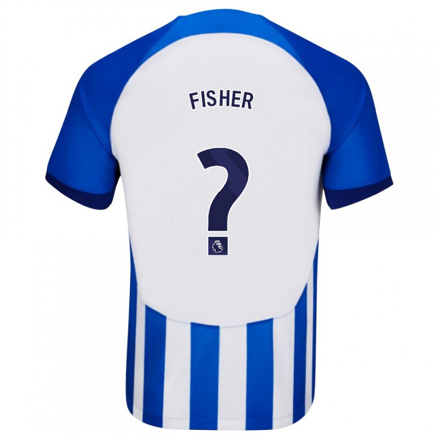 Kinder Fußball Hugo Fisher #0 Blau Heimtrikot Trikot 2023/24 T-Shirt Luxemburg