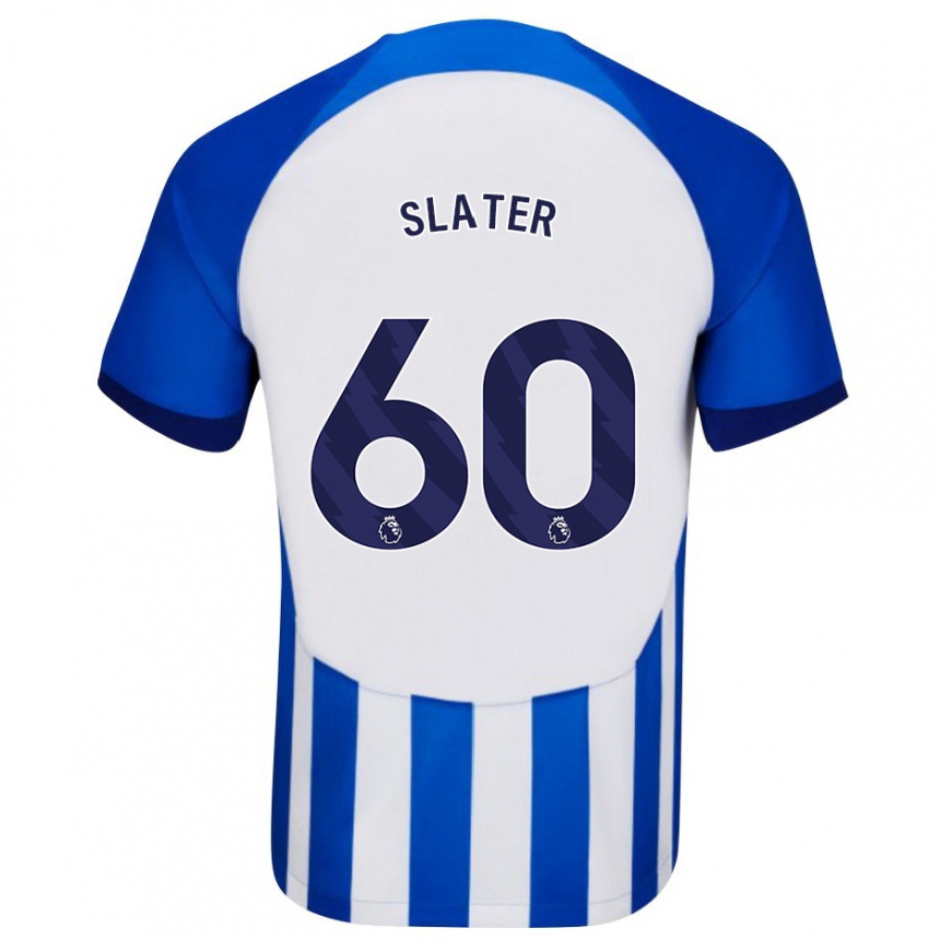 Kinder Fußball Jacob Slater #60 Blau Heimtrikot Trikot 2023/24 T-Shirt Luxemburg