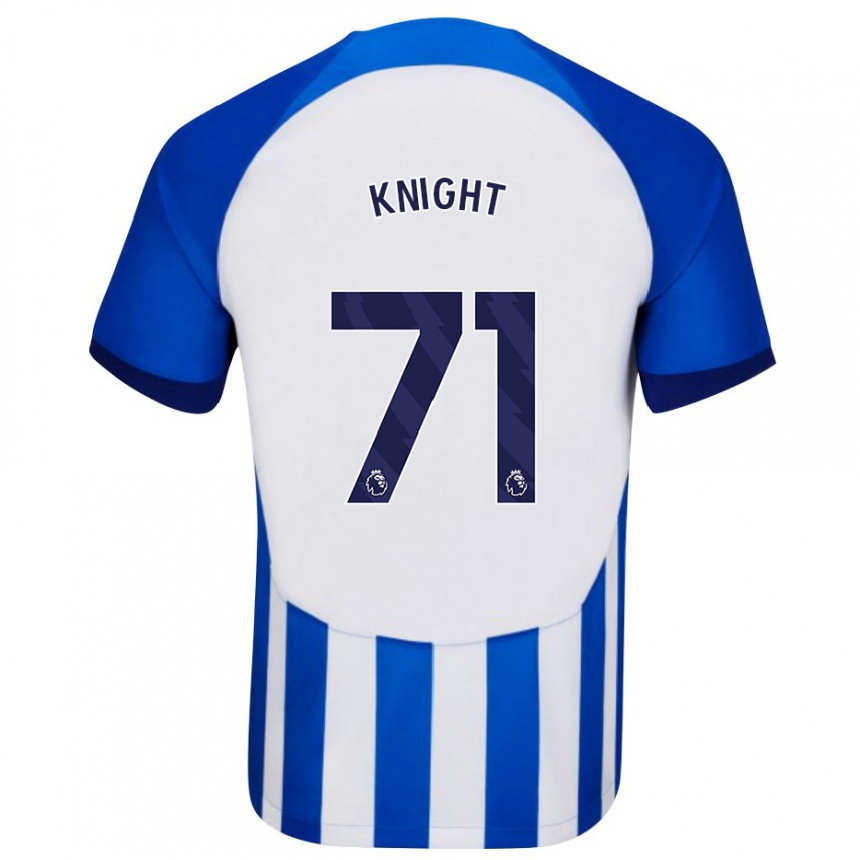 Kinder Fußball Joe Knight #71 Blau Heimtrikot Trikot 2023/24 T-Shirt Luxemburg