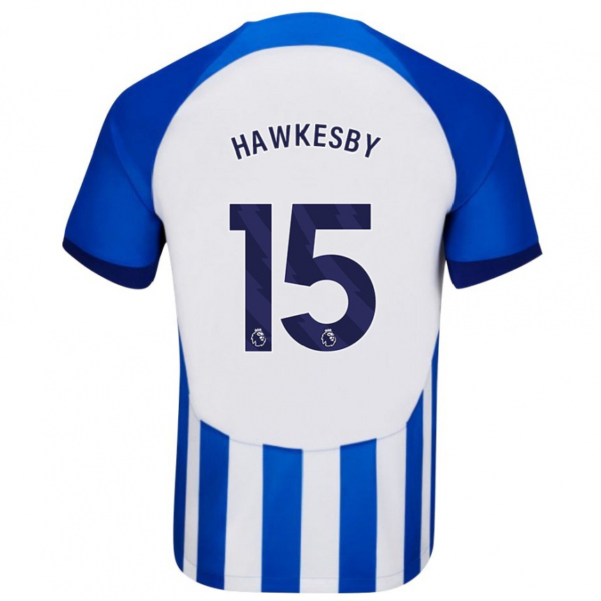 Kinder Fußball Mackenzie Hawkesby #15 Blau Heimtrikot Trikot 2023/24 T-Shirt Luxemburg